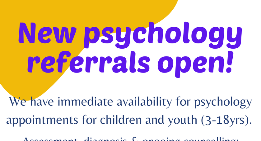 New Year, new psychology appointments open!